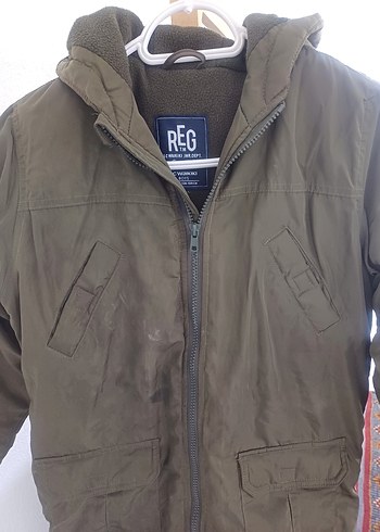 Erkek Çocuk haki yeşil Kaban - Görsel 2