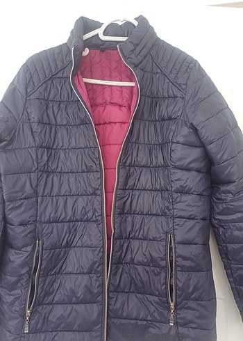 Fermuarlı Lacivert Kadın Mont - Görsel 3