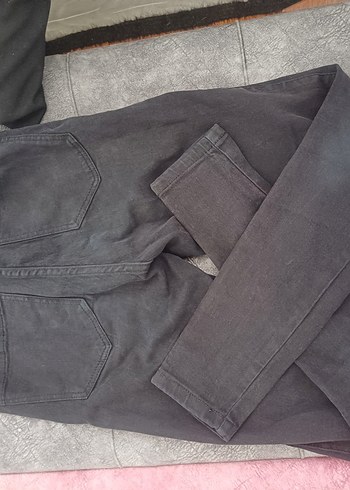 Gri Dar Kesim Kadın Denim Pantolon - Görsel 4