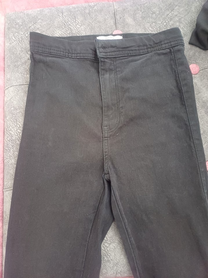 Gri Dar Kesim Kadın Denim Pantolon - Görsel 3