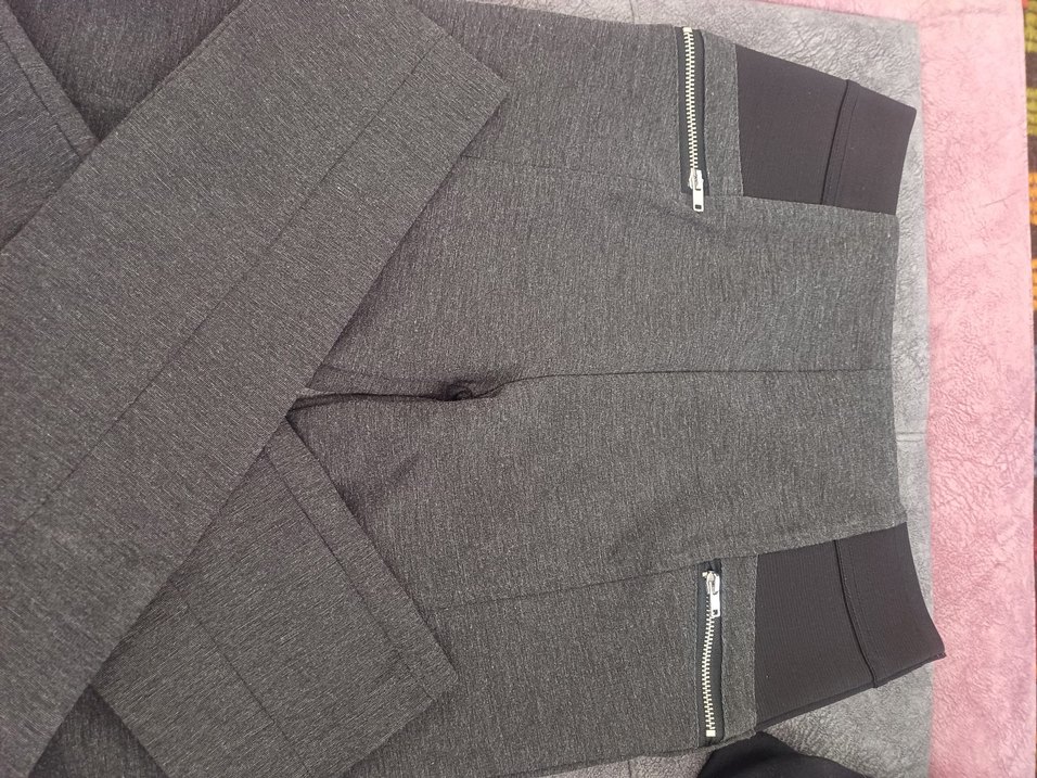 Gri Düğmeli Kadın Kumaş Pantolon - Görsel 3