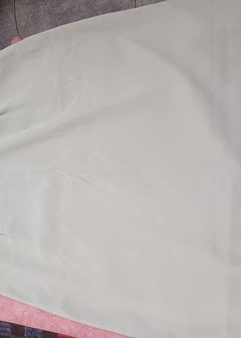 Gri Düğmeli Uzun Nakışlı Etek - Görsel 4