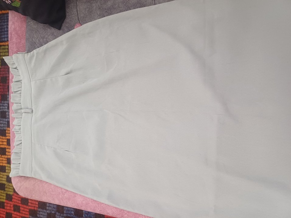 Gri Düğmeli Uzun Nakışlı Etek - Görsel 4