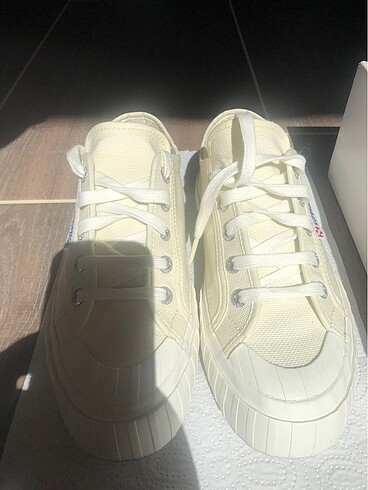 37 Beden Superga Stripe Bej Ayakkabı
