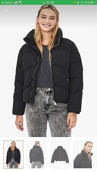 Bershka siyah mont