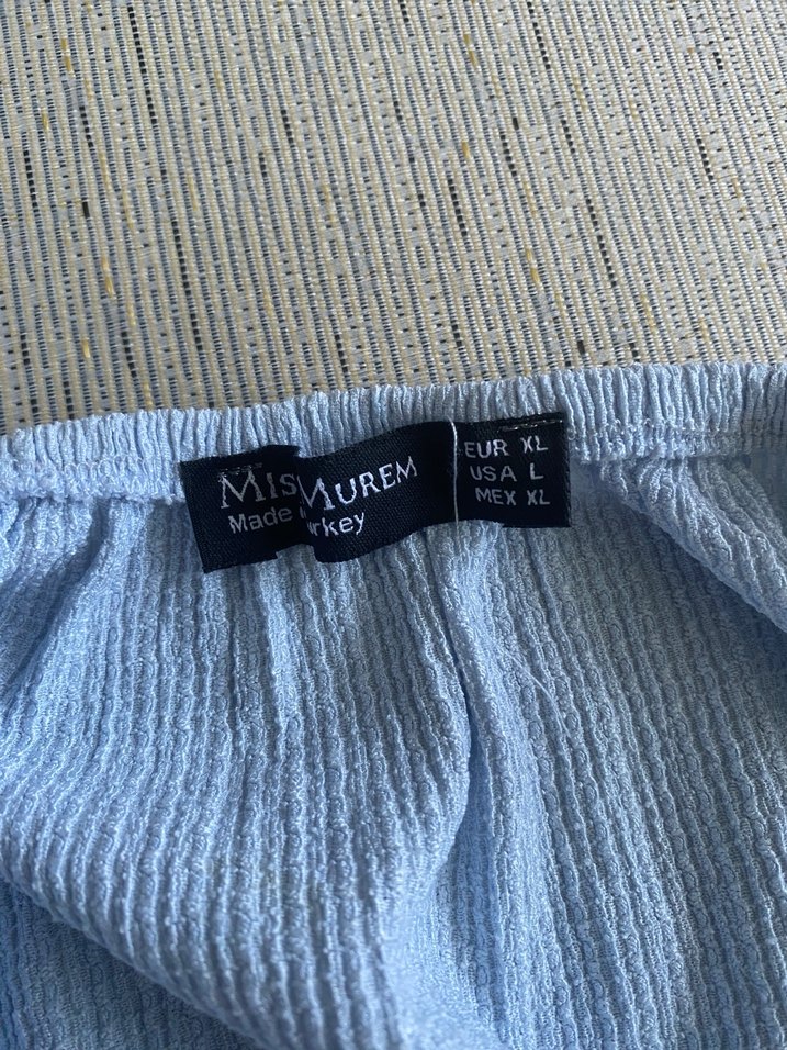 Kadın Bebek Mavisi Kısa Kol Fırfırlı Tulum - Görsel 3