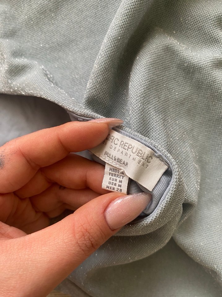 Mavi Kolsuz Mini Elbise - Görsel 3