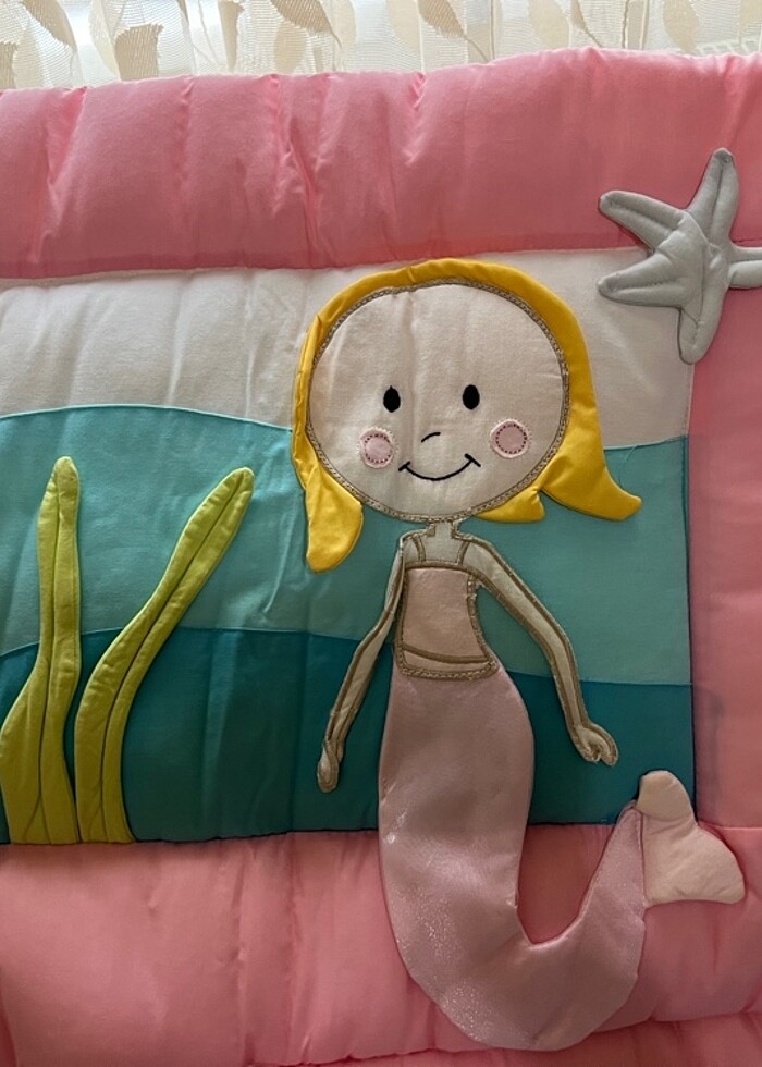 Bebek/çocuk odası yatak koruma-yorgan kılıfı-perde-lamba - Görsel 5