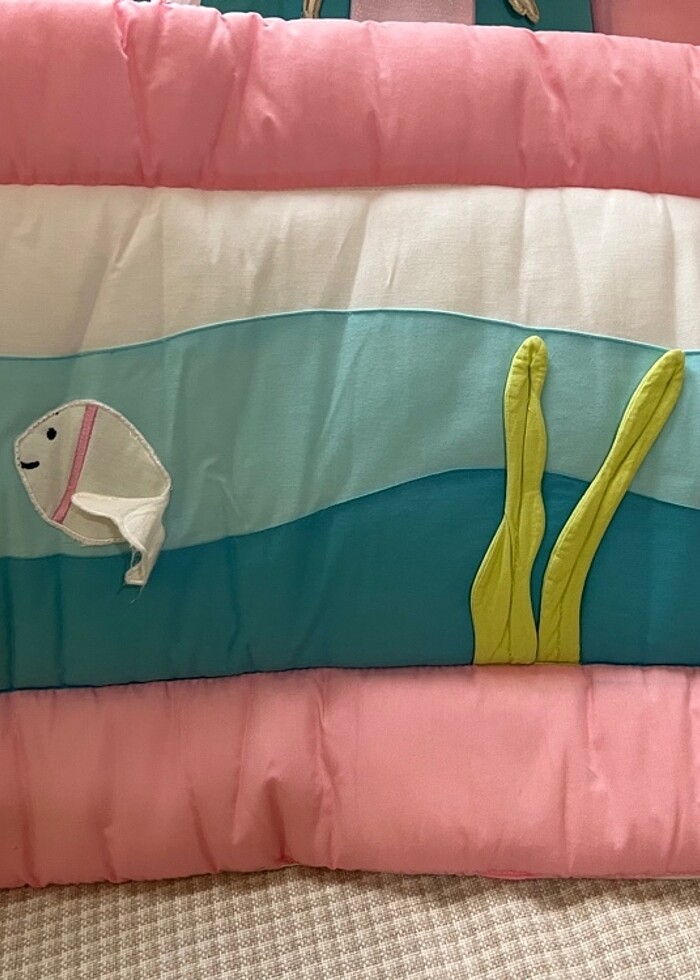 Bebek/çocuk odası yatak koruma-yorgan kılıfı-perde-lamba - Görsel 4