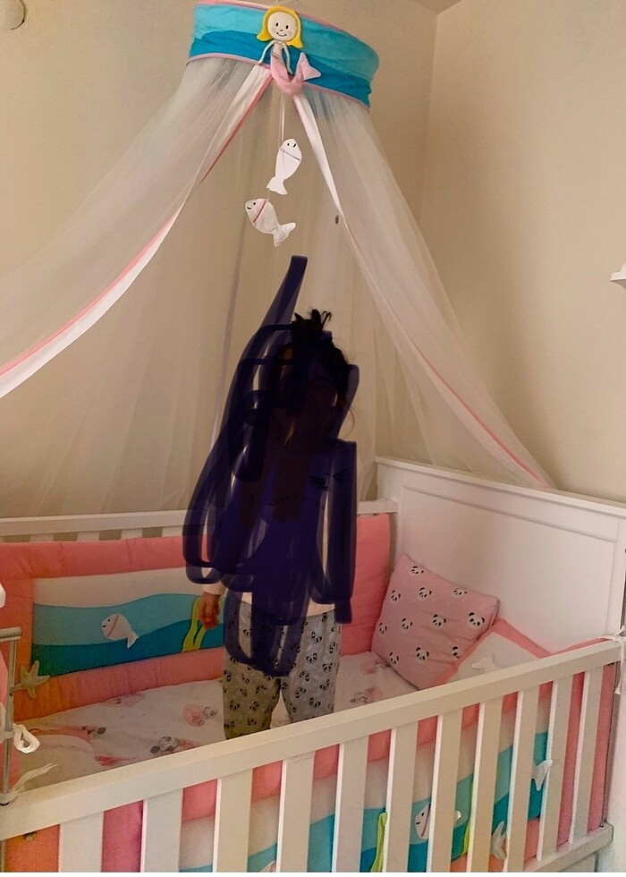 Bebek/çocuk odası yatak koruma-yorgan kılıfı-perde-lamba - Görsel 2