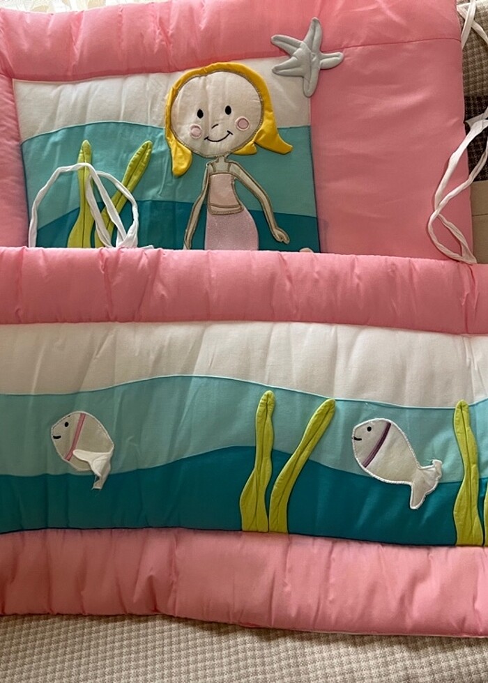 Bebek/çocuk odası yatak koruma-yorgan kılıfı-perde-lamba - Görsel 3