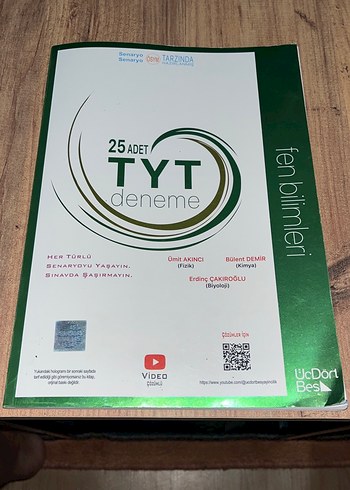 25 Adet TYT Fen Bilimleri Deneme Sınavı