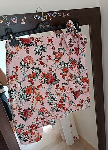 Defacto Çiçekli mini etek