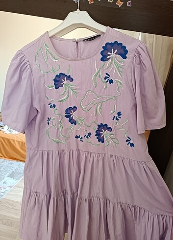 40 Beden mor Renk Mini yazlık elbise/40-42 beden aralığı 