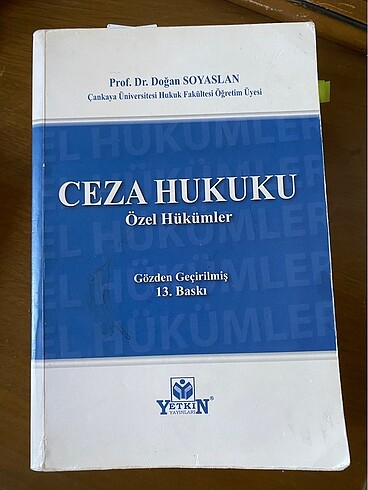 Doğan soyaslan ceza özel hukuku