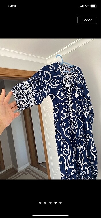 xl Beden mavi Renk Yazlık elbise