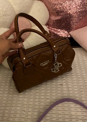 GUESS Kahverengi Deri Kadın Çanta - Görsel 2