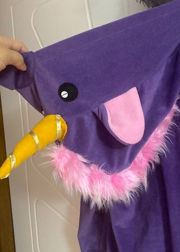 Mor Fermuarlı Kız Çocuk Polar Pijama - Görsel 4