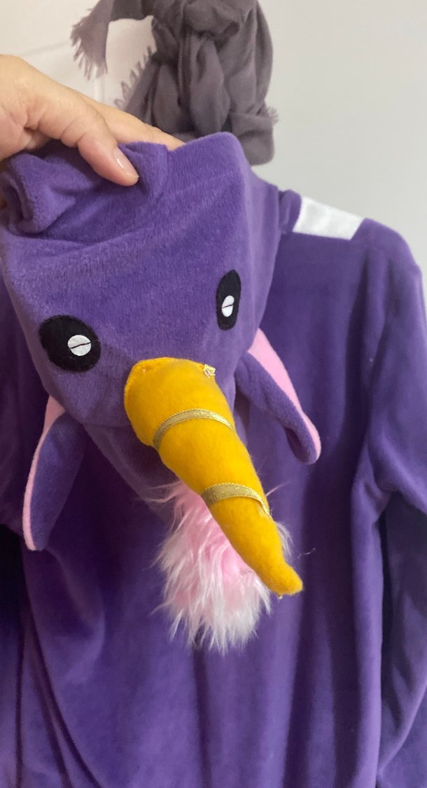 Mor Fermuarlı Kız Çocuk Polar Pijama - Görsel 3