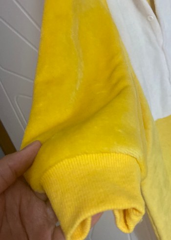 Sarı Peluş Erkek Pijama Takımı - Görsel 10