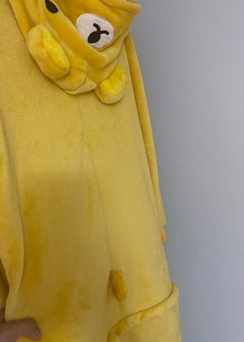 Sarı Peluş Erkek Pijama Takımı - Görsel 4