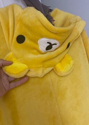 Sarı Peluş Erkek Pijama Takımı - Görsel 6