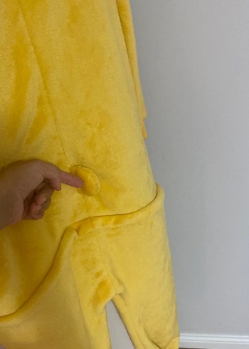 Sarı Peluş Erkek Pijama Takımı - Görsel 5