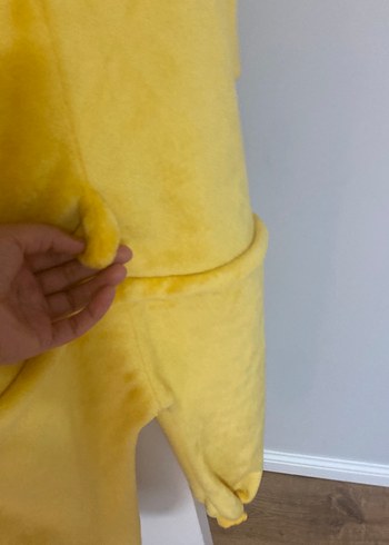 Sarı Peluş Erkek Pijama Takımı - Görsel 3