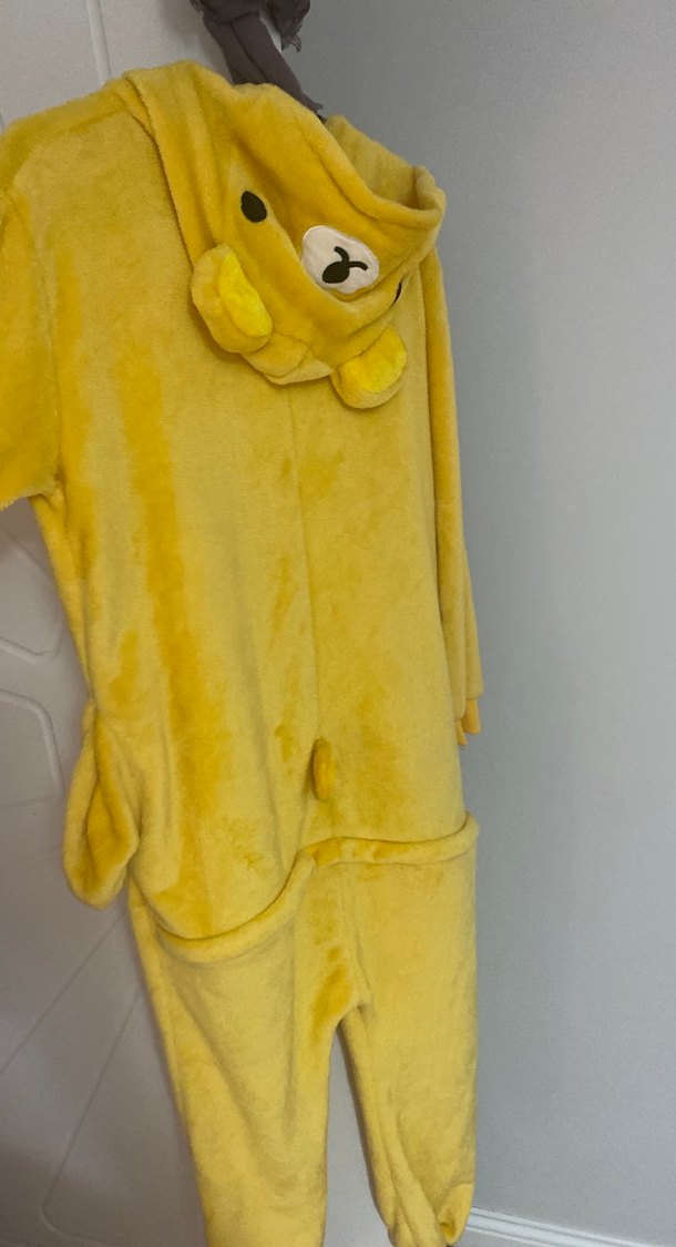 Sarı Peluş Erkek Pijama Takımı - Görsel 2