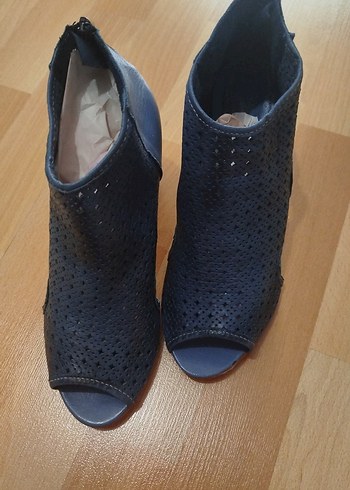 38 Beden mavi Renk Kadın Mavi Topuklu Sandalet
