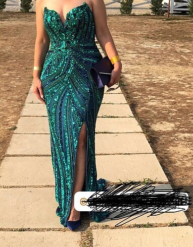 İşlemeli abiye