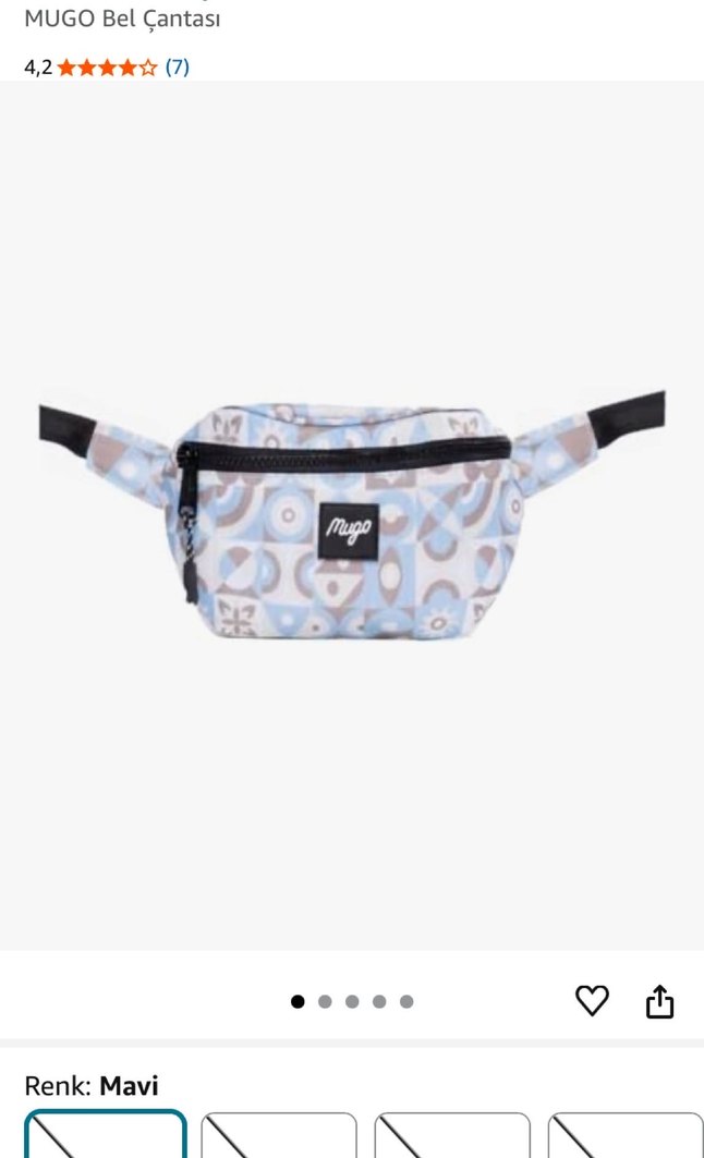 Mugo Mavi Bağcıklı Bel Çantası - Görsel 2