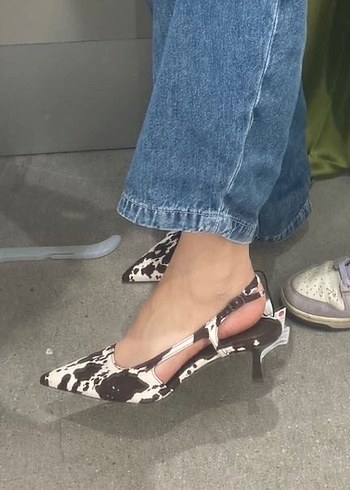 Lefties Zebra Desenli Topuklu Ayakkabı - Görsel 7