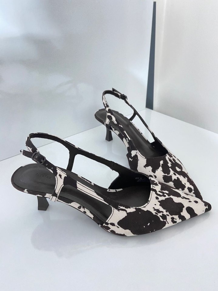 Lefties Zebra Desenli Topuklu Ayakkabı - Görsel 4