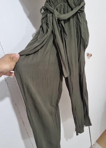 m Beden Haki V Yakalı tulum