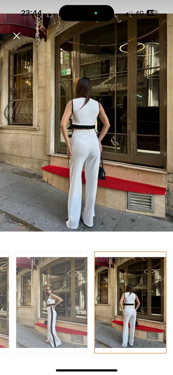 Kadın ikili beyaz takım - Görsel 4