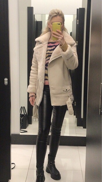 Stradivarius Biker deri ceket