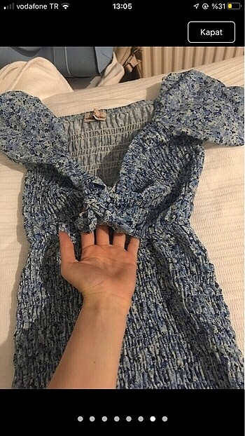 s Beden mavi Renk Yazlık elbise