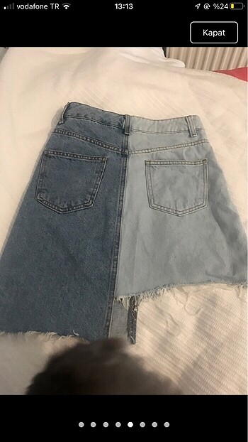 xs Beden mavi Renk Mom jeans etek