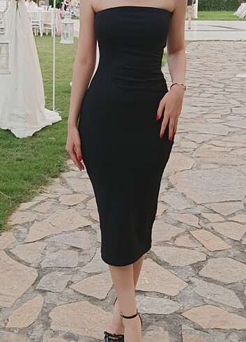 Zara drapeli elbise