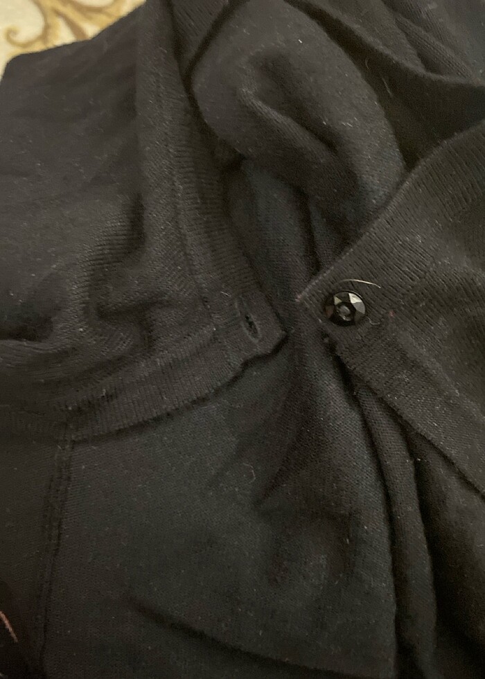 Kol dantelli düğmeli hırka - Görsel 5