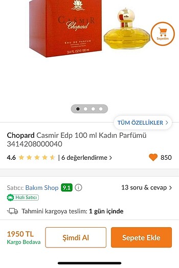 Beden Renk Casmir parfüm