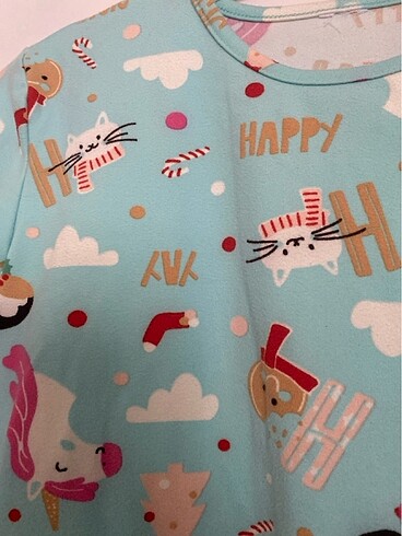 12-13 Yaş Beden Kız çocuk kadife pijama takımı