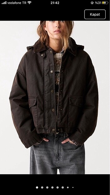 Pull and Bear Kahverengi Ceket