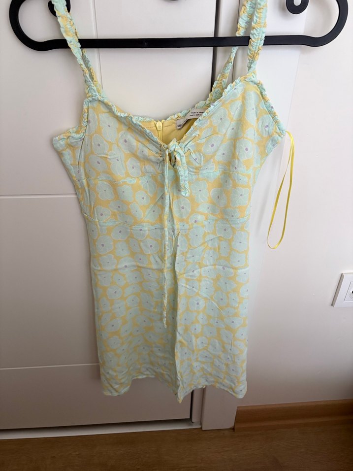 Sarı Pastel Bağcıklı pareo - Görsel 2