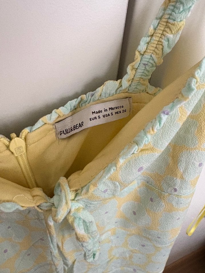 Sarı Pastel Bağcıklı pareo - Görsel 3