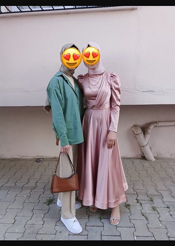 Pembe tesettür abiye