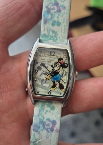 Walt Disney World Mickey Mouse Cicek Desenli Vintage Saat