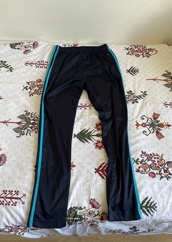 Mavi Fermuarlı Spor Kumaş Pantolon
