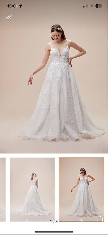 40 Beden Acil satılık!Oleg Cassini helen sakura model gelinlik